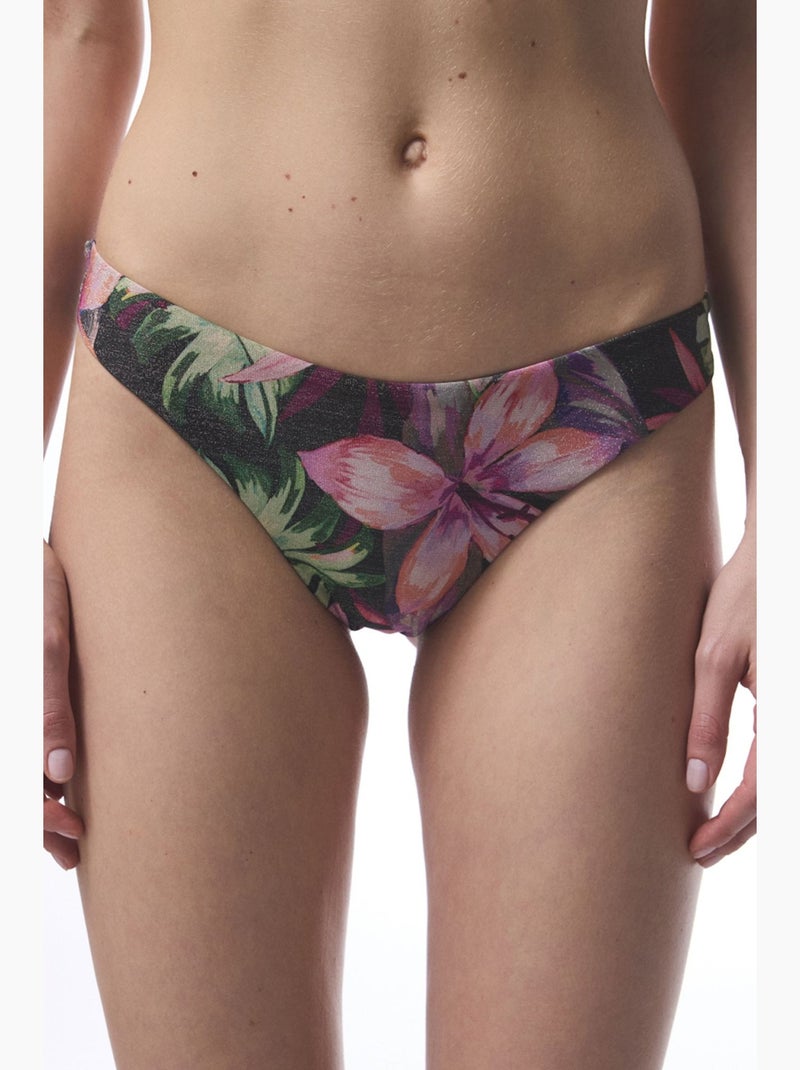 Slip bikini brasiliano briella con stampa floreale penti Nero/Verde/Rosa - Kiabi