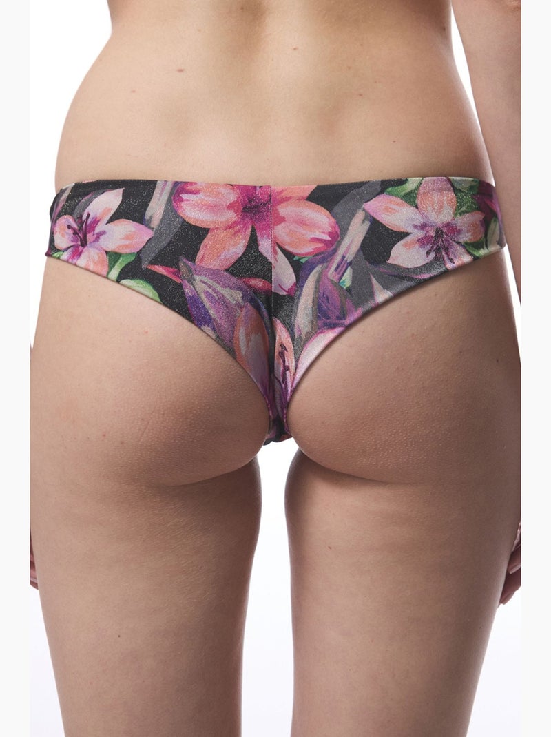 Slip bikini brasiliano briella con stampa floreale penti Nero/Verde/Rosa - Kiabi