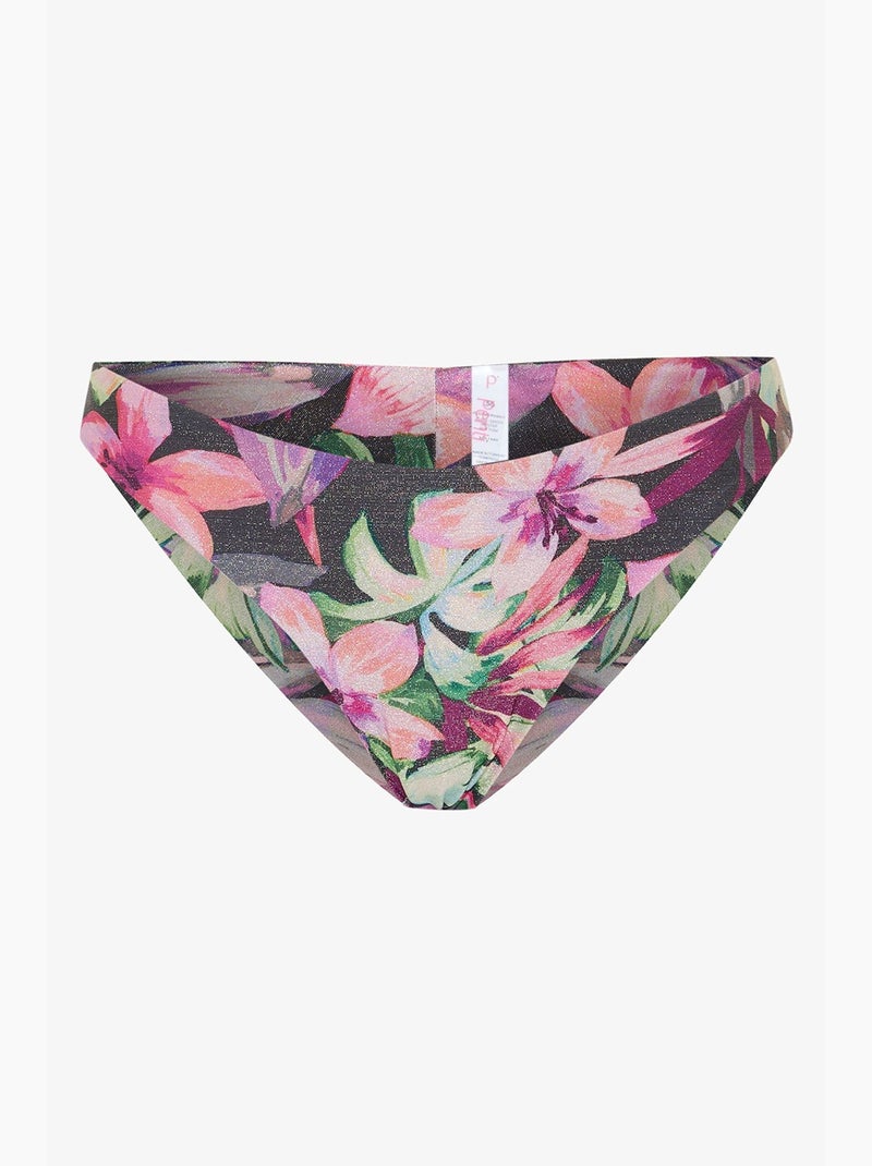 Slip bikini brasiliano briella con stampa floreale penti Nero/Verde/Rosa - Kiabi