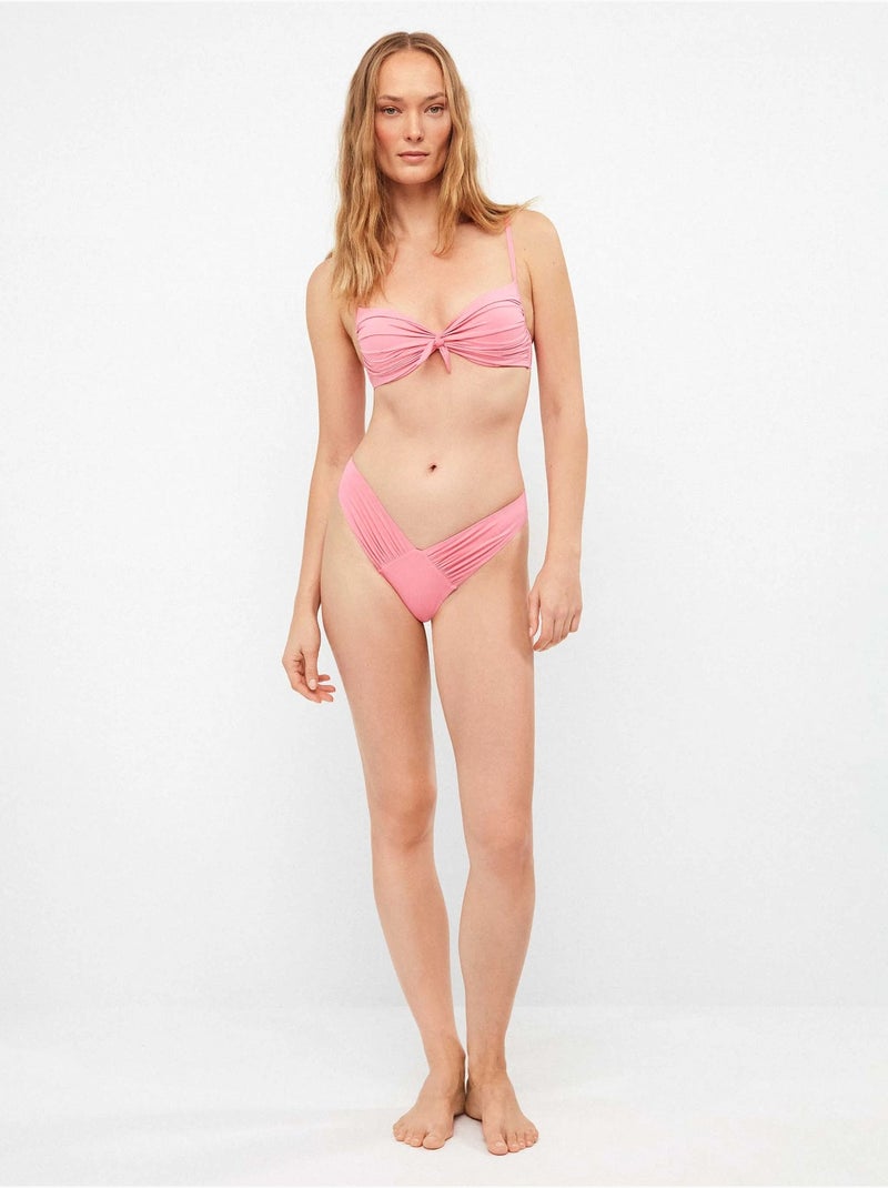Slip bikini brasiliano con taglio v Rosa - Kiabi