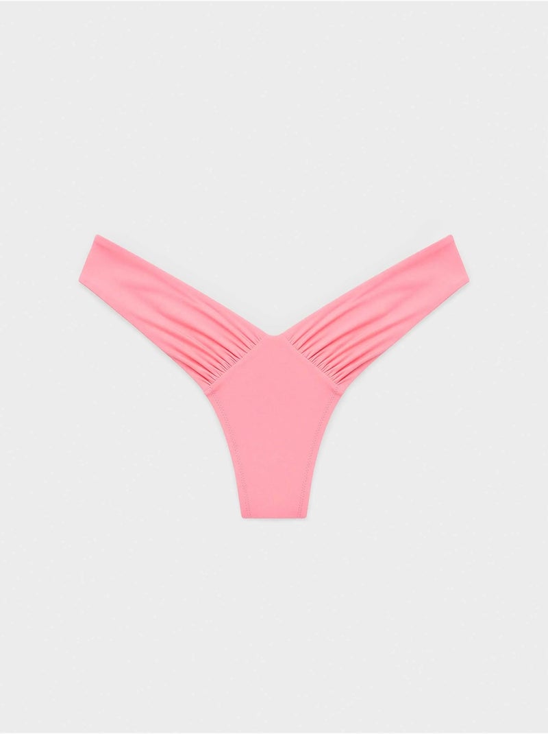 Slip bikini brasiliano con taglio v Rosa - Kiabi