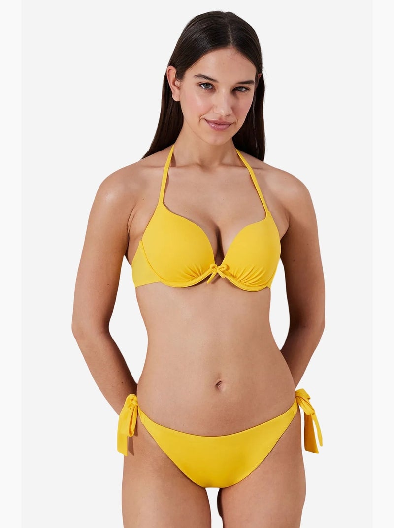 Slip bikini brasiliano donna penti Giallo limone - Kiabi