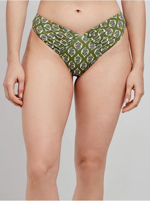 Slip bikini brasiliano taglio a v - Kiabi