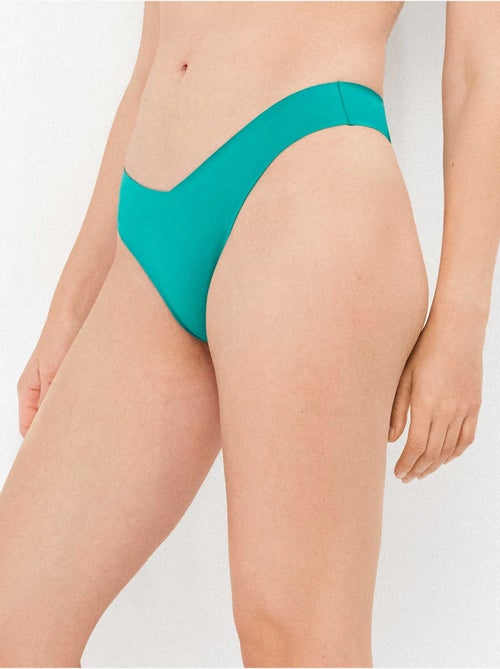 Slip bikini brasiliano taglio a v tessuto high tech modellante - Kiabi