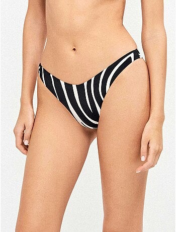 Slip bikini brasiliano taglio v stampa animalier zebra