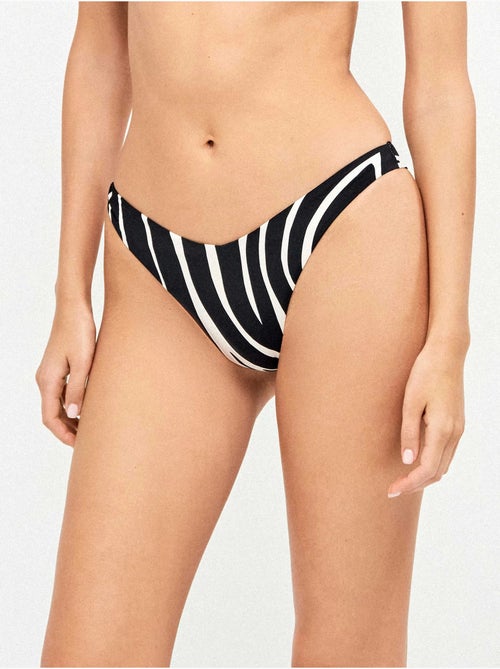 Slip bikini brasiliano taglio v stampa animalier zebra - Kiabi Slip bikini brasiliano taglio v stampa animalier zebra - Kiabi