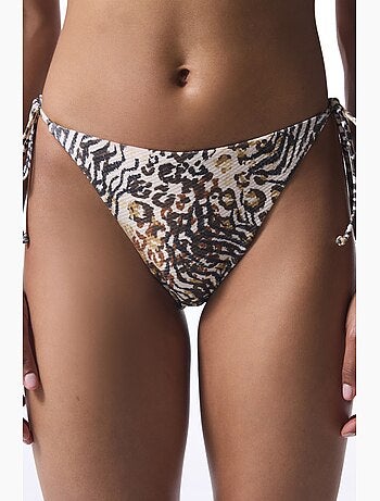 Slip bikini brissa con stampa leopardata penti