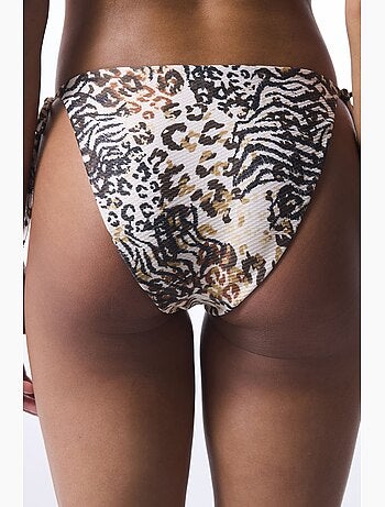 Slip bikini brissa con stampa leopardata penti
