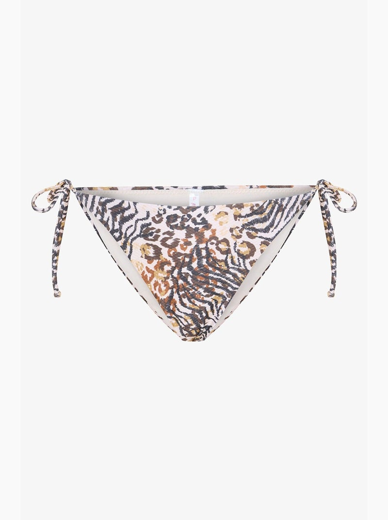 Slip bikini brissa con stampa leopardata penti Bianco Nero - Kiabi