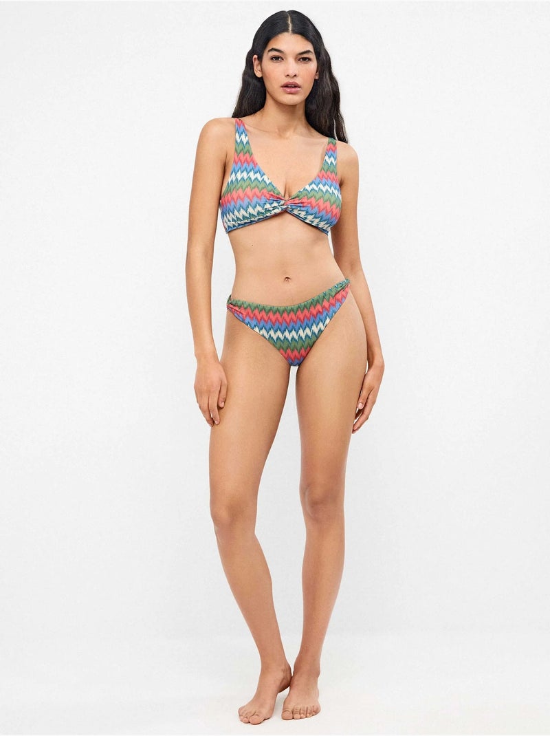Slip bikini classico con stampa zig zag Multicolore - Kiabi