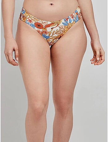Slip bikini classico fantasia floreale retrò