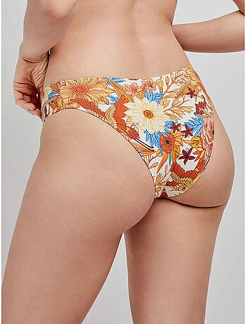 Slip bikini classico fantasia floreale retrò