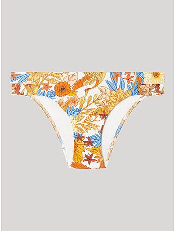 Slip bikini classico fantasia floreale retrò