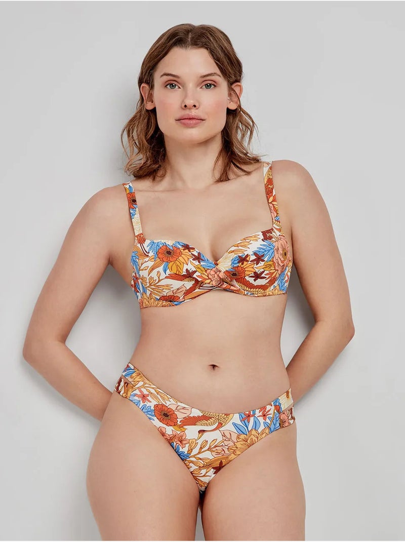Slip bikini classico fantasia floreale retrò Multicolore - Kiabi