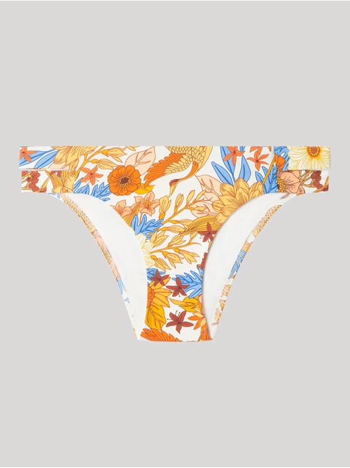 Slip bikini classico fantasia floreale retrò - Kiabi