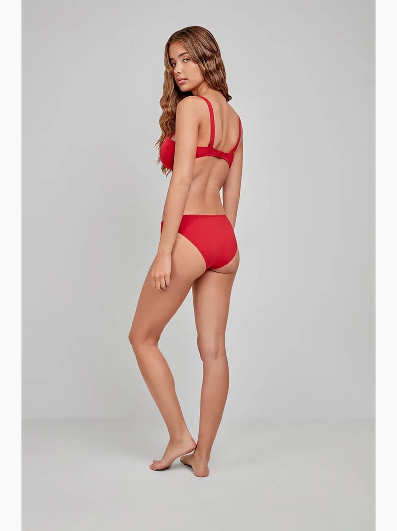 Slip bikini classico Rosso - Kiabi