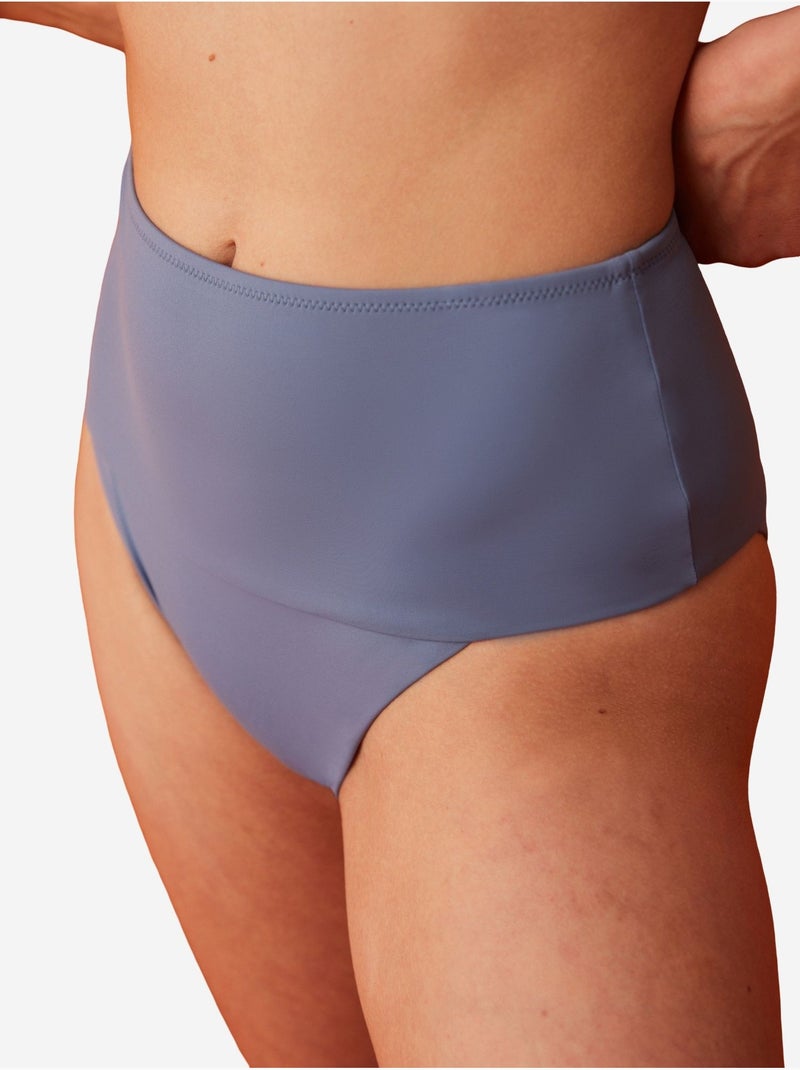 Slip bikini clean vintage a vita alta penti Blu - Kiabi