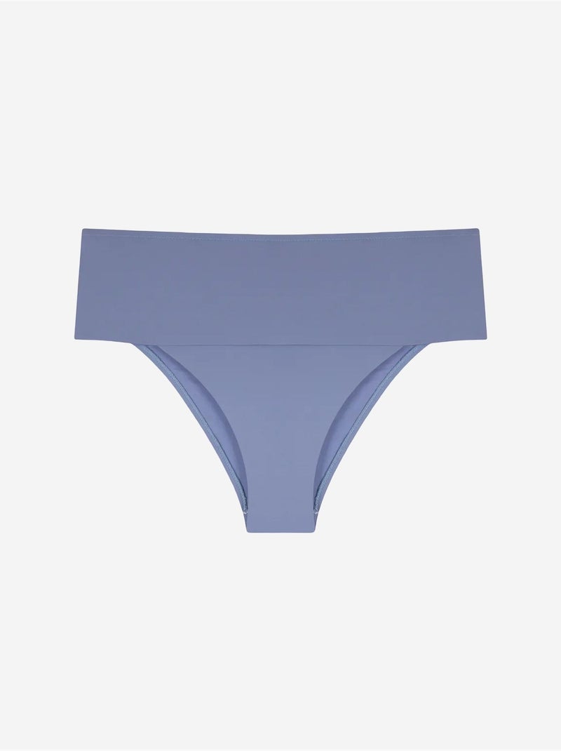 Slip bikini clean vintage a vita alta penti Blu - Kiabi