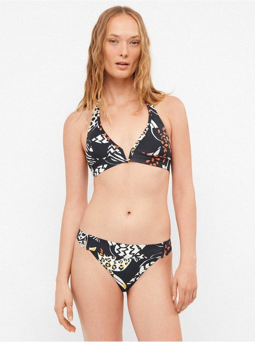 Slip bikini con dettaglio in vita stampa tropicale - Kiabi