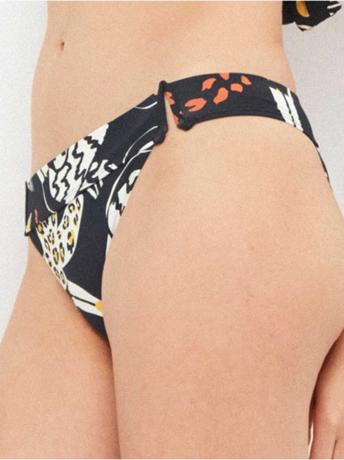 Slip bikini con dettaglio in vita stampa tropicale - Kiabi