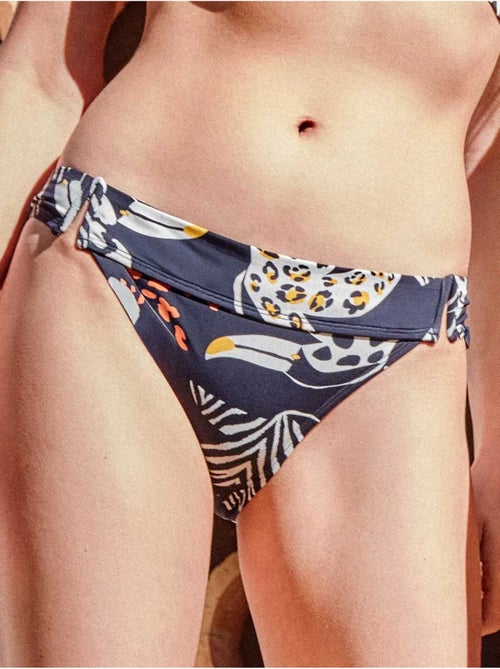Slip bikini con dettaglio in vita stampa tropicale - Kiabi