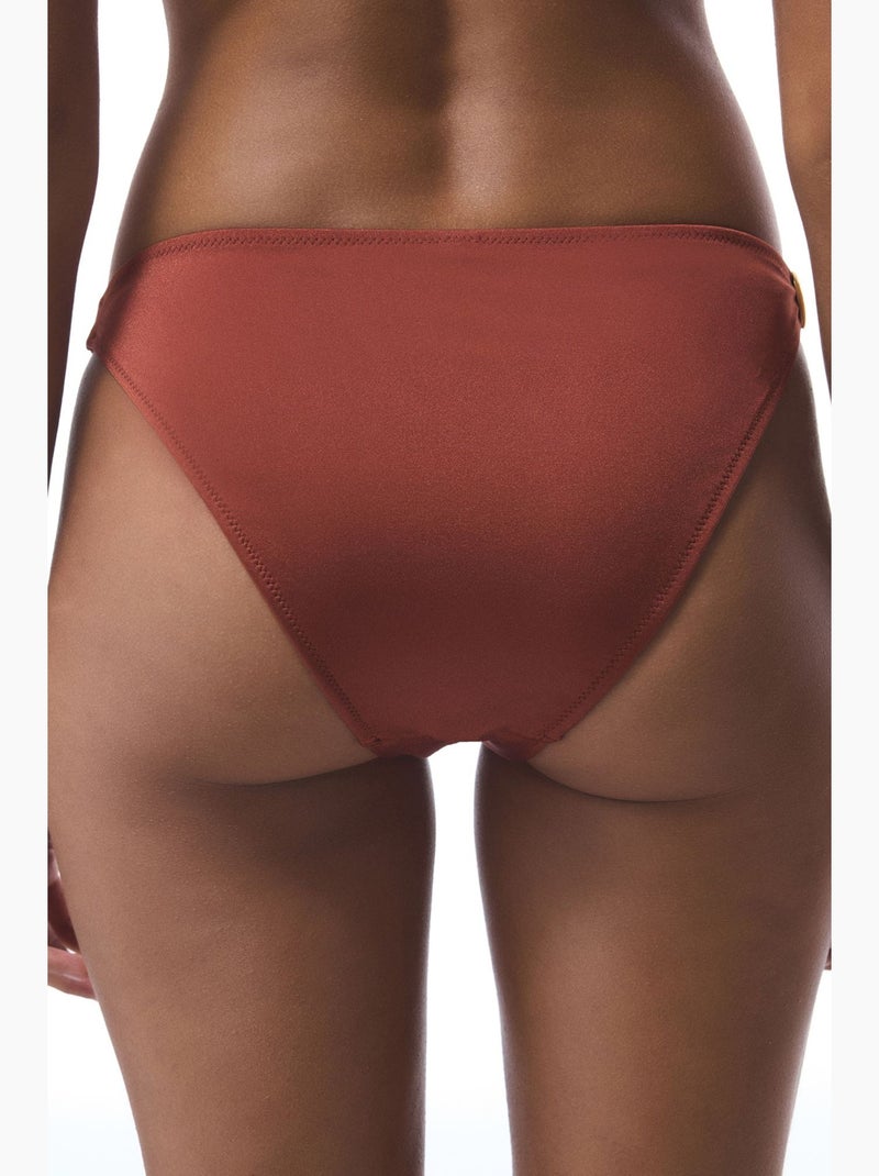 Slip bikini con fibbia braga penti Terracotta - Kiabi