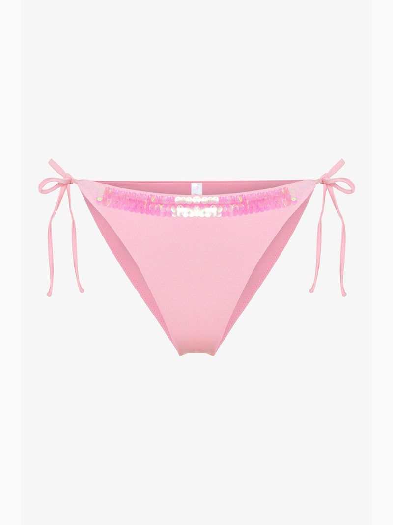 Slip bikini con paillettes penti Rosa - Kiabi