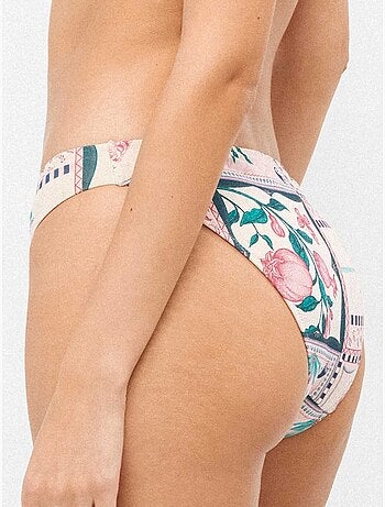 Slip bikini con stampa mosaico ispirazione tropicale