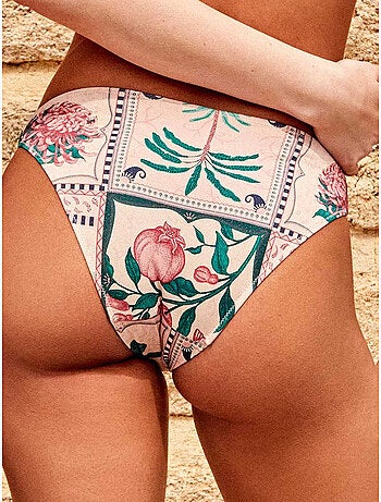 Slip bikini con stampa mosaico ispirazione tropicale