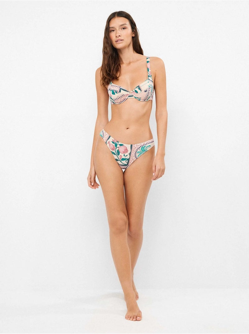Slip bikini con stampa mosaico ispirazione tropicale Multicolore - Kiabi
