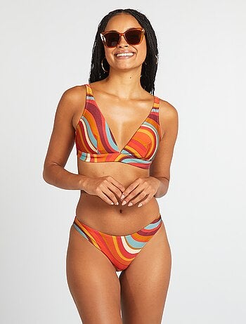 Slip bikini con stampa psichedelica