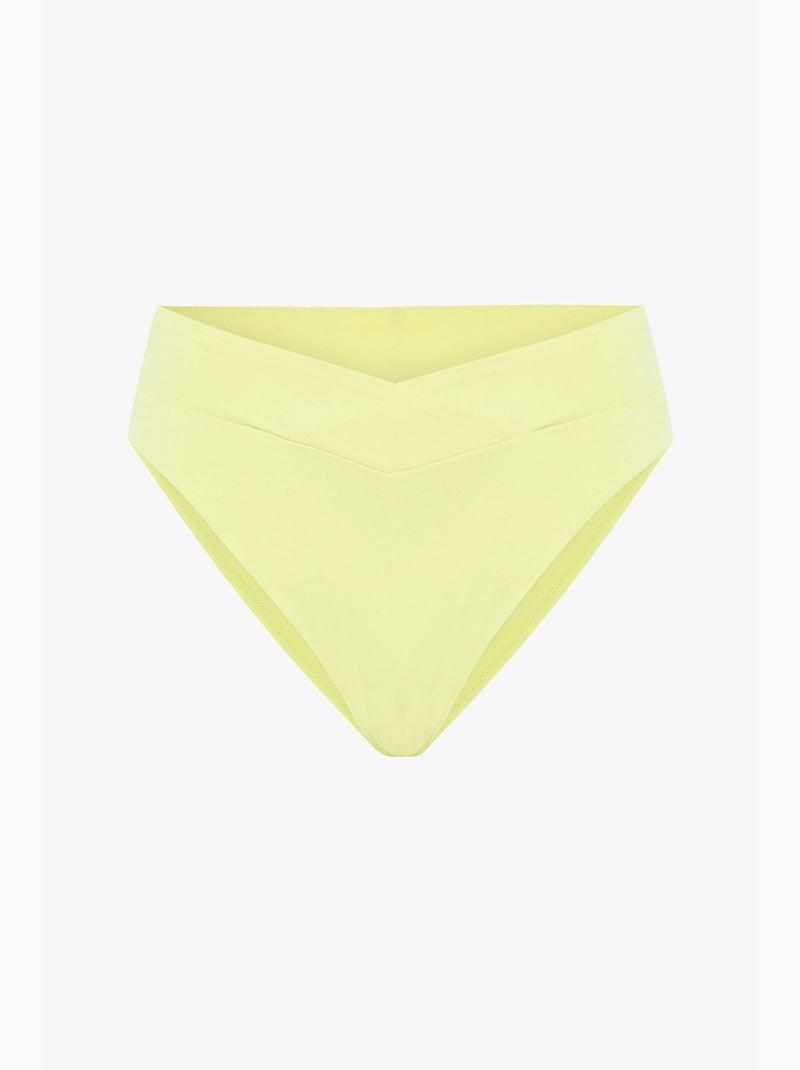 Slip bikini con taglio a v penti Giallo limone - Kiabi