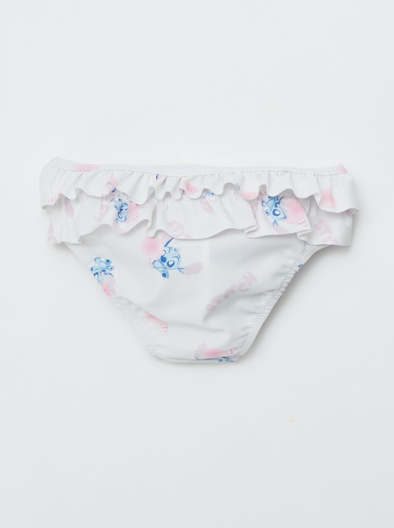 Slip bikini con volant 'Stitch' BIANCO - Kiabi
