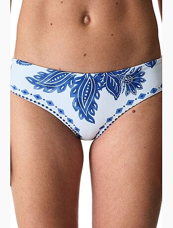 Slip bikini giana a vita media con fiori penti