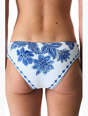 Slip bikini giana a vita media con fiori penti