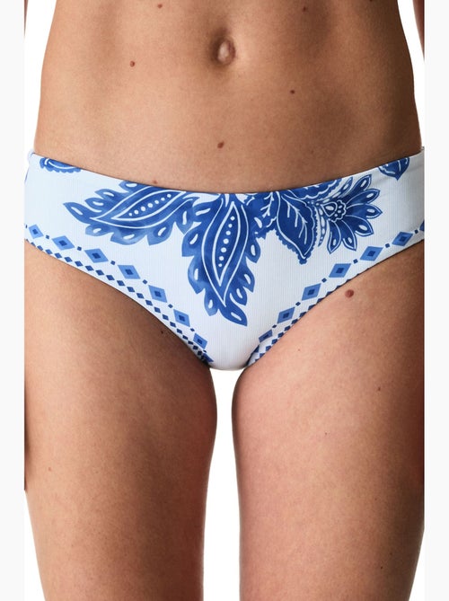 Slip bikini giana a vita media con fiori penti - Kiabi Slip bikini giana a vita media con fiori penti - Kiabi