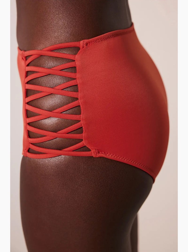 Slip bikini high fashion penti Rosso - Kiabi