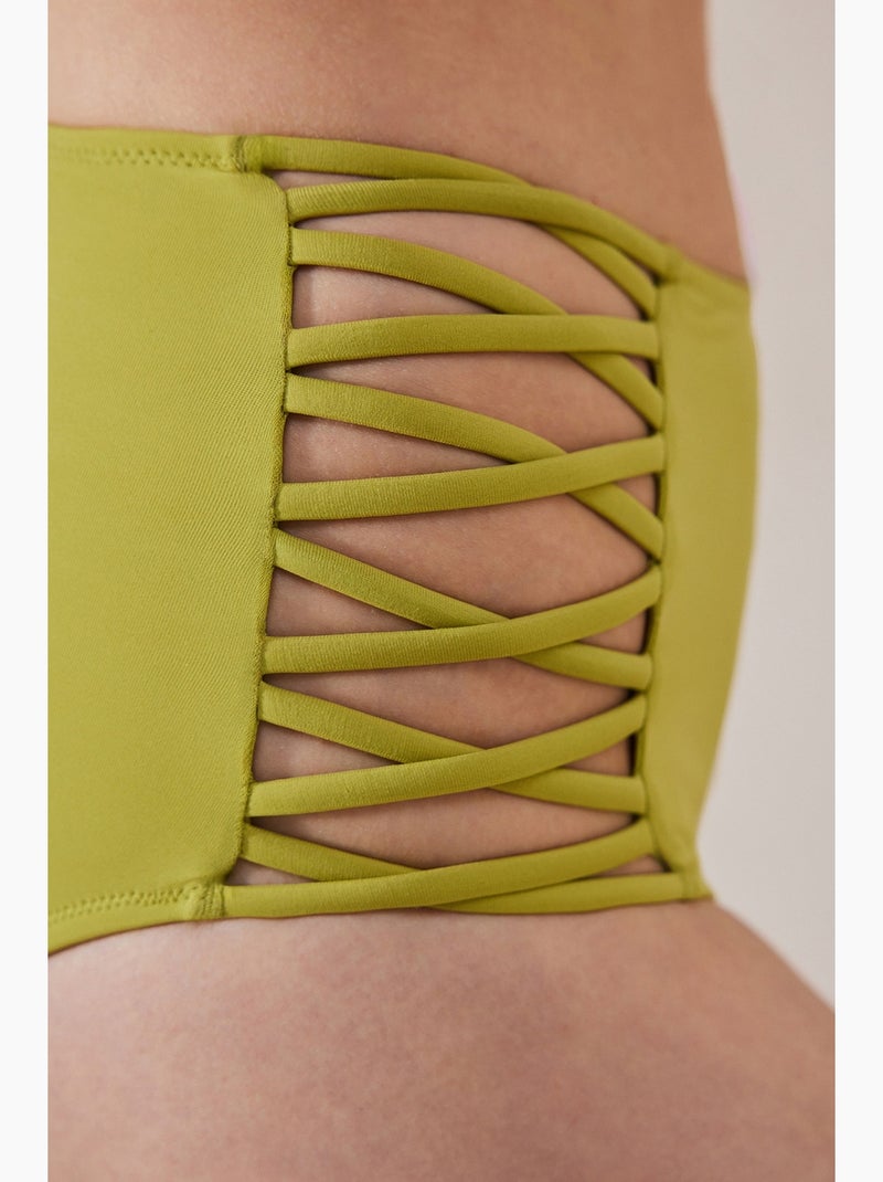 Slip bikini high fashion penti Verde kaki - Kiabi