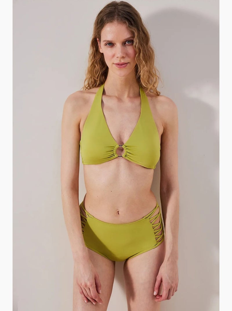 Slip bikini high fashion penti Verde kaki - Kiabi