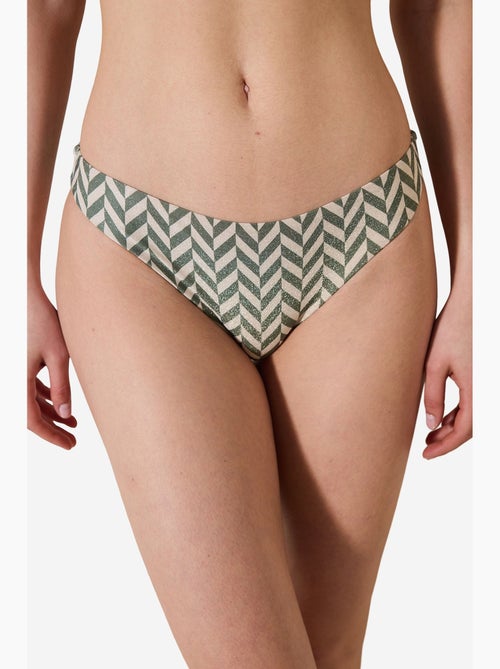 Slip bikini in bambù glitter penti - Kiabi