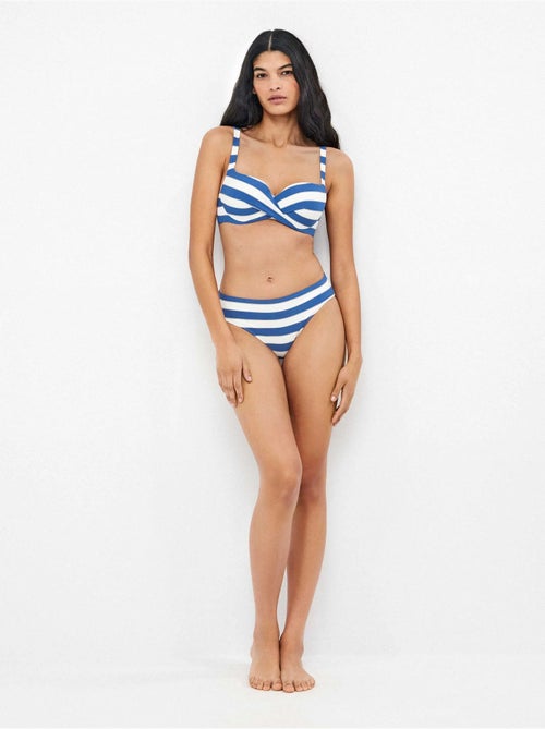 Slip bikini in tessuto a righe intessute - Kiabi Slip bikini in tessuto a righe intessute - Kiabi