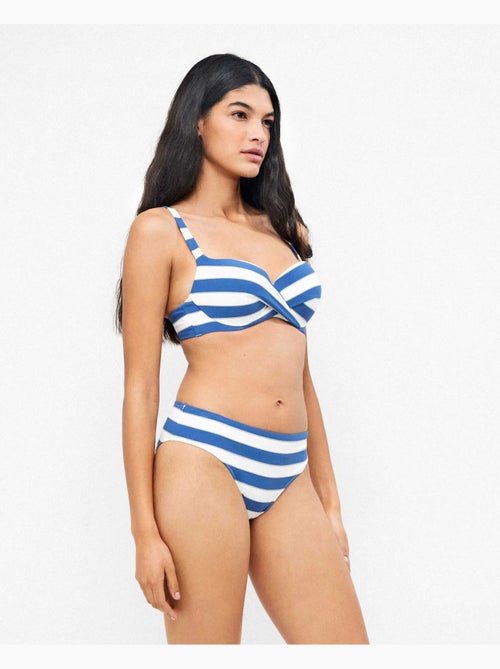 Slip bikini in tessuto a righe intessute - Kiabi Slip bikini in tessuto a righe intessute - Kiabi