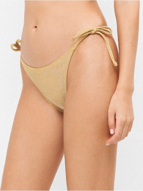 Slip bikini in tessuto brillante - Kiabi