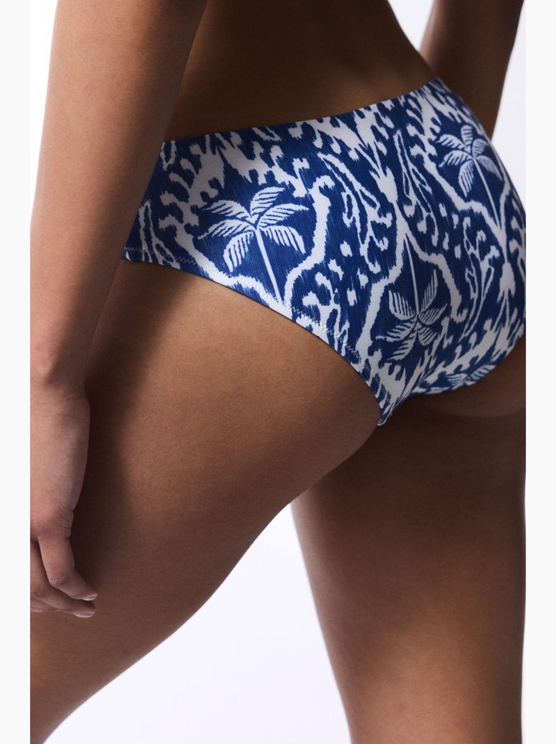 Slip bikini island con stampa foglie penti Blu Bianco - Kiabi