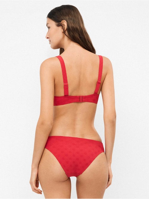 Slip bikini jacquard a pois - Kiabi