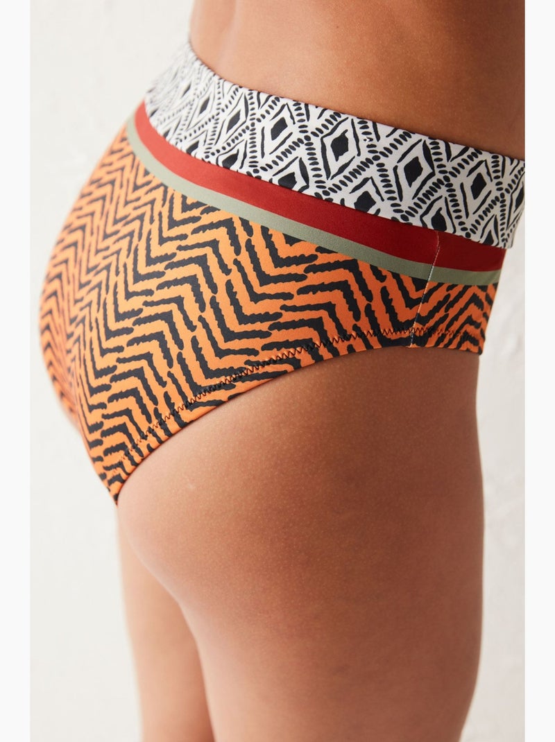Slip bikini joseph wrap penti Nero Arancione Bianco - Kiabi