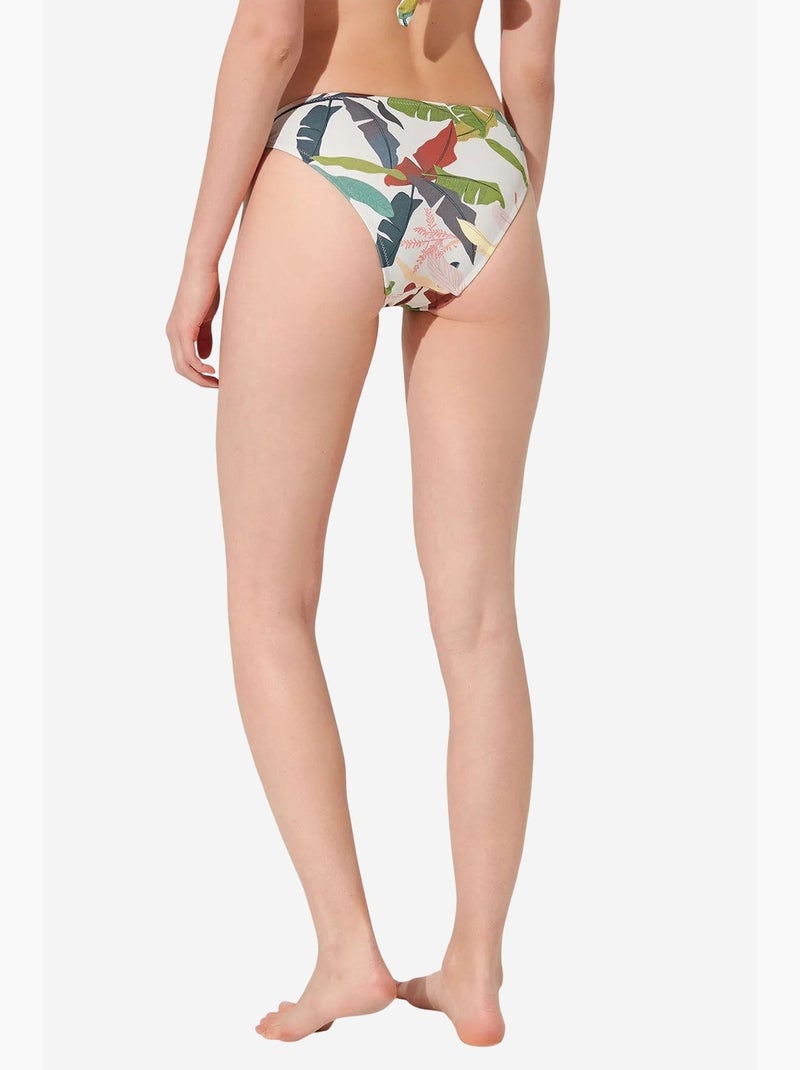 Slip bikini laterale leila molto penti Bianco Verde - Kiabi