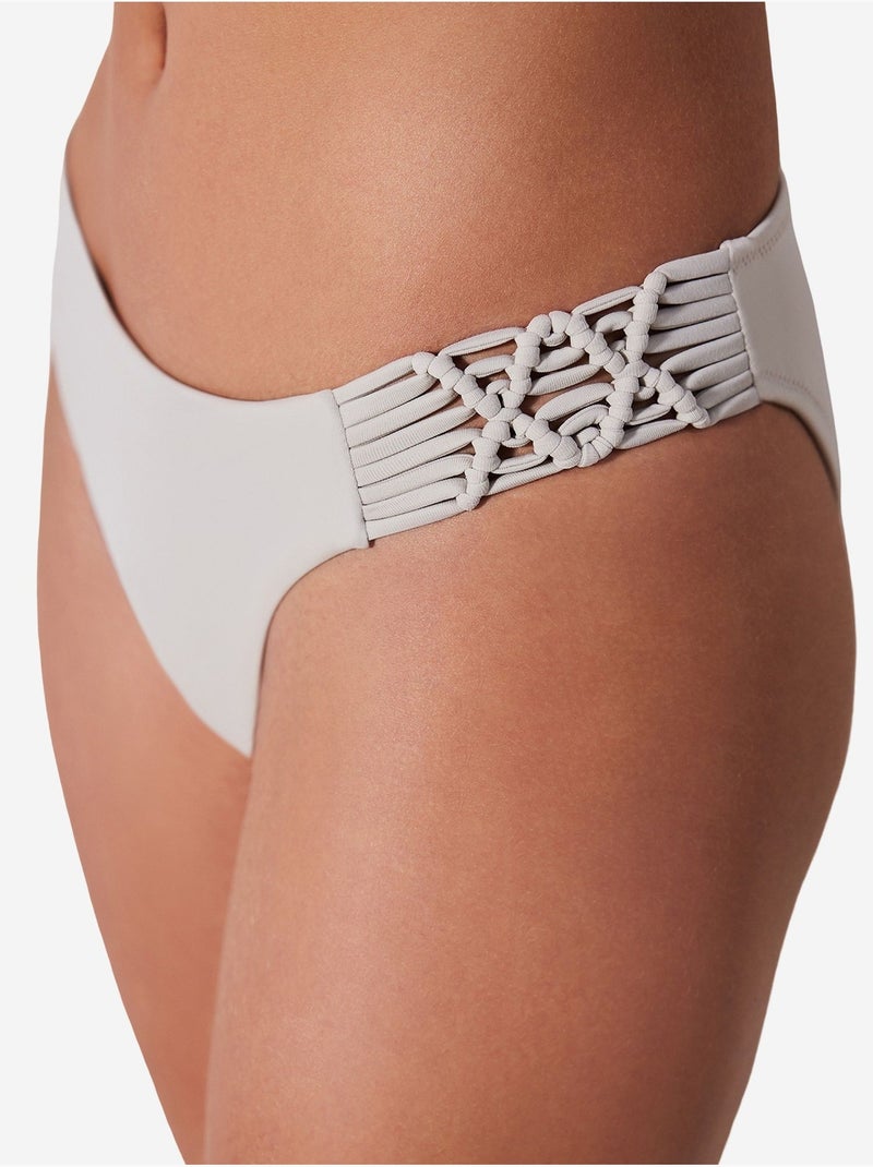 Slip bikini macrame penti Bianco sporco - Kiabi