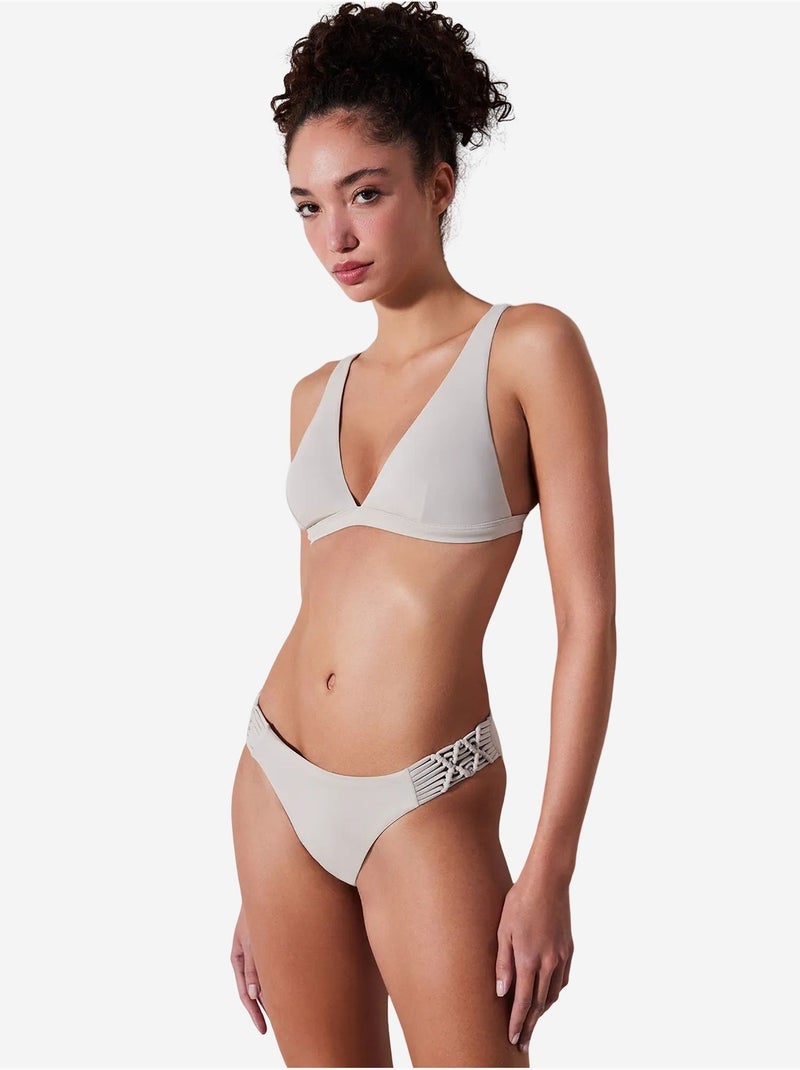 Slip bikini macrame penti Bianco sporco - Kiabi