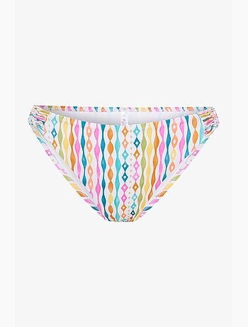 Slip bikini mae a righe in macramè penti